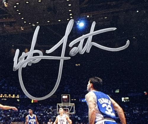 Christian Laettner potpisao je 8x10 Duke Blue Devils The Shot Photo PSA - Fotografije s autogramima