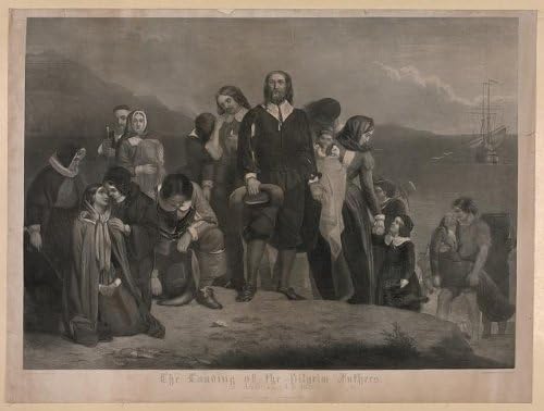 Foto: slijetanje oca hodočasnika, u Americi. A. D. 1620., brod, John C McRae