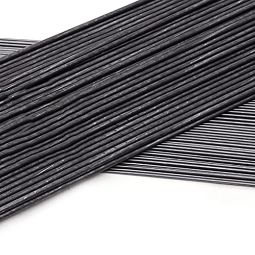 6 Crna ugljična opruga ravna čelična žica, promjer opružne čelične žice je 5,5 mm, duljina je 500 mm, koristi se za DIY, ručno pletivanje,