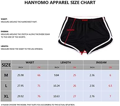 Hanyomo ženska fitness mreža koja trči retro kratke hlače teretane bodybuilding lagane atletske kratke hlače
