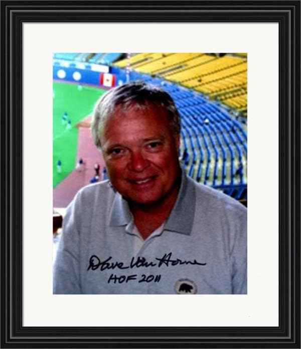 Dave Van Horne Autographed 8x10 Fotografija SC2 Matted & Framed Hof 2011 - Autografirane MLB fotografije