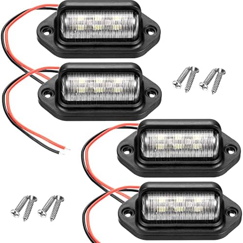 4 komada 12 6 osvjetljenje registarske pločice vodootporna Svjetiljka stražnjeg svjetla registarske pločice za kamion SUV prikolica