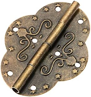 Zhuhw 2pcs 69x53mm Antikni brončani ormarići za šarke za nakit drvene kutije ladica ladica ukrasni vintage vintage željez