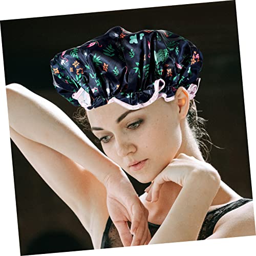 Frcolor 15 pca elastična dvoslojna kapica za tuširanje kapice za kosu za žene kape za tuširanje za žene prozračne kape za kosu šešir