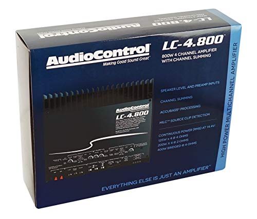 Audiocontrol LC-4.800 800W RMS 4 kanal pojačalo/Bass procesor za audio kontrolni paket s rockvilie rockbar 40 400W SoundBar w/bežični