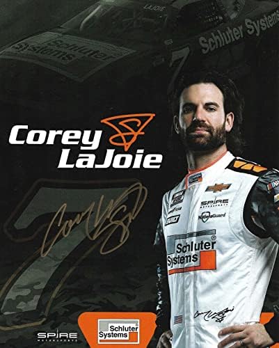 2022 Corey Lajoie Schluter Systems Spire Nascar Potpisan 8x10 Hero Card Razglednica - Autografirani NASCAR fotografije