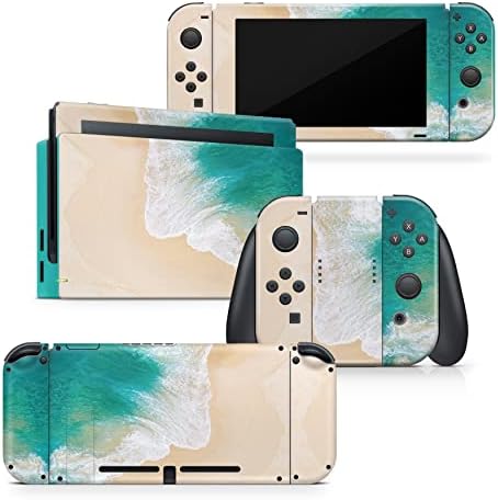 Ljepljivi dizajn plaže Koža kompatibilna s naljepnicama Nintendo Switch Skins, Switch naljepnice vinil 3M, Kawaii Pastel Full Cover