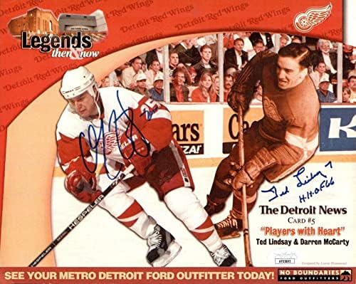 Ted Lindsay i Darren McCarty potpisali su Detroit Red Wings Vijesti 8x10 Photo JSA CoA - Autografirane NHL fotografije