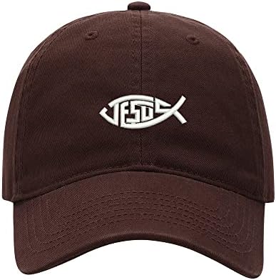 L8502-lxyb bejzbol kapica muškarci Isusova kršćanska riba vezena oprana pamučni tata šešir za bejzbol kape