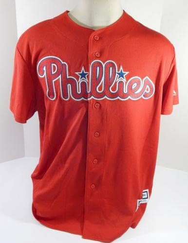 Philadelphia Phillies Jake Scheiner 4 Igra se koristi Red Jersey ext St BP XL 92 - Igra korištena MLB dresova