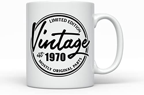 Vintage 1970. originalni dijelovi šalica za kavu, stara 53 godine, poklon za 53. rođendan, 53 godine stare šalice