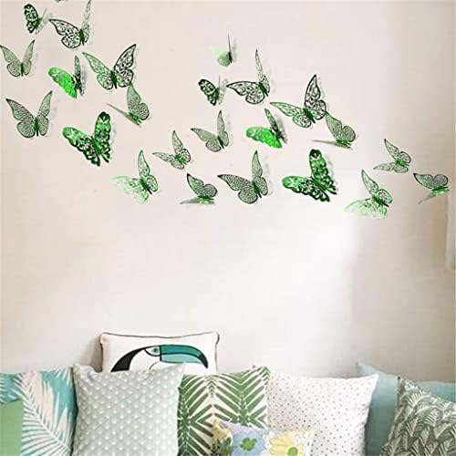 DXMRWJ 12PCS/SET 3D zidne naljepnice šuplje leptir sobe kućni zid dekor diy hladnjak naljepnice dekoracija sobe
