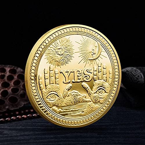 Kovanica s kovanom zlatnim kovanicama Da/Ne izazov Coin Coin Coin Cryptocurrency 2021 Kolekcionar s ograničenim izdanjem sa zaštitnim