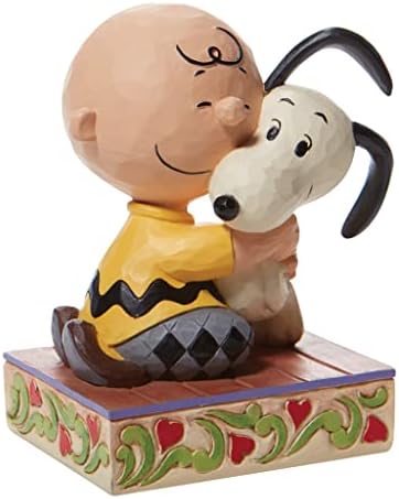 Enesco kikiriki Jim Shore Charlie Brown i Snoopy zagrljajući figuricu, 4,5 inča, višebojan