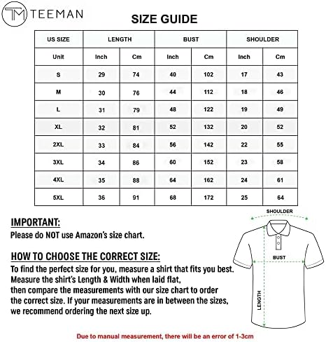 Teeman Personalizirane majice za golf za muškarce, funky golf košulje, muške golf košulje, lagana polo kratki rukav za muškarce