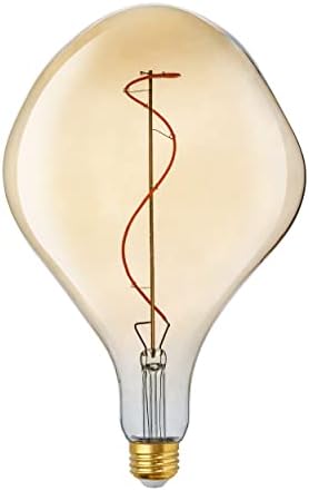 Dekorativna LED velika viseća svjetiljka od jantarnog stakla od jantarnog stakla Podesiva svjetlina topla bijela 2200m 200lm 4 vata