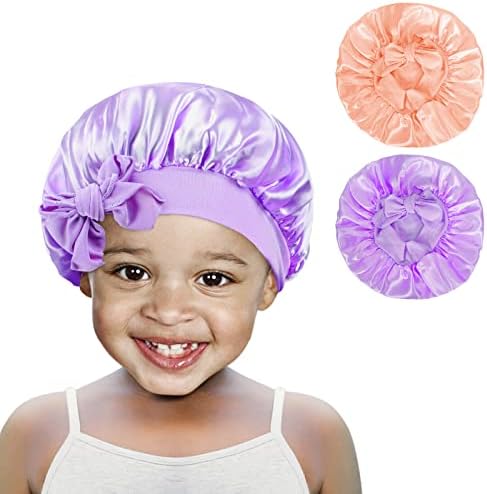 2 kom svilena kapa za spavanje beba mekana satenska kapa s elastičnim remenom Dječja Kapa za kosu od poliestera