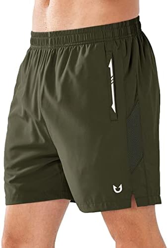 Muške sportske kratke hlače za trčanje 5-inčne BRZOSUŠEĆE teniske kratke hlače u teretani za aktivne treninge s džepovima na patentnim