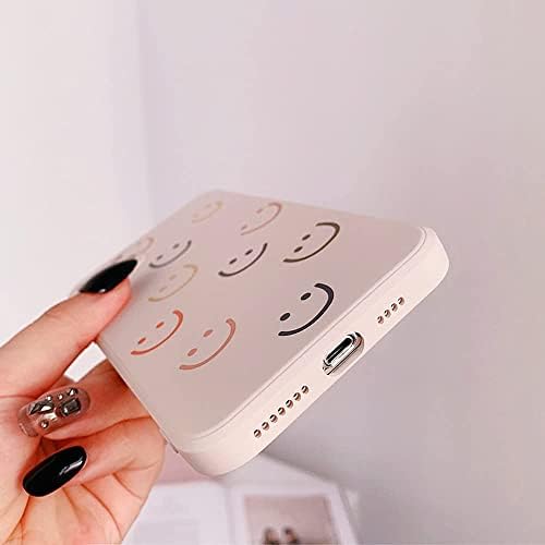 Kompatibilno s futrolom za iPhone 11, Smiley Smile Face Slatko oslikani dizajn mekanog tekućeg silikona za žene djevojke moda vitka