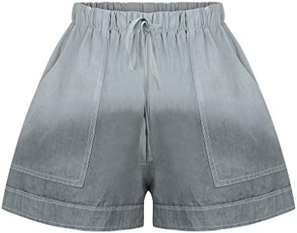Yubnlvae kratke hlače za žene labave elastične elastične elastike s džepovima povremene ljetne solidne trendovske hlače Tweatpants