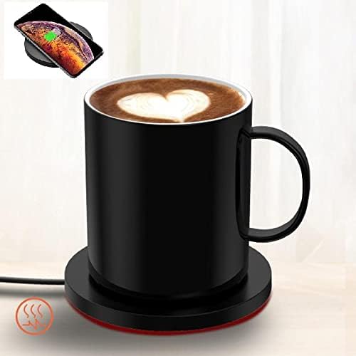 Boxwave punjač kompatibilan s Google Pixel 7 Pro - Hottiemug s bežičnim punjačem PowerDisc, Qi Wireless 15W topliji punjač za kavu