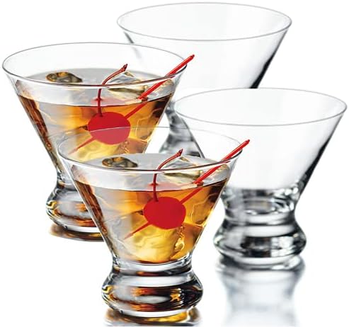 Set čaša za martini bez peteljki od 4-8, 5 oz, koktel čaše za martini, Margarite i još mnogo toga, kristalno posuđe bez olova na teškoj