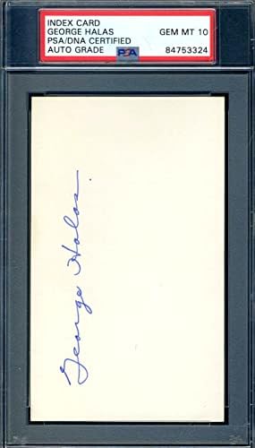 George Halas Gem Mint 10 PSA DNA COA potpisana 3x5 indeksna kartica Bears Autograph