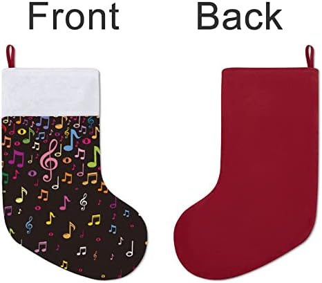 Glazbene note božićna viseća čarapa Slatka Djed Božićnjaka za ukrase ukrasa za božićne drveće darovi