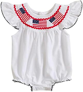Gliglittr Dječice 4. srpnja Onesie Onesie Romper američka zastava kombinezon za dojenčad Dan neovisnosti Patriotske odjeće