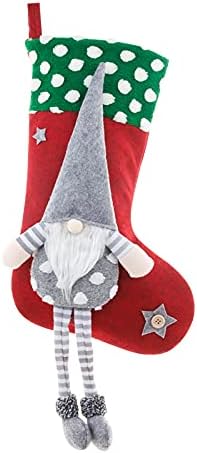 Tema za lutke Tema čarapa Candy prikladna božićna torba za čarape za božićnu torbu bez lica ukras za odmor za dekor kuće Vintage božićni