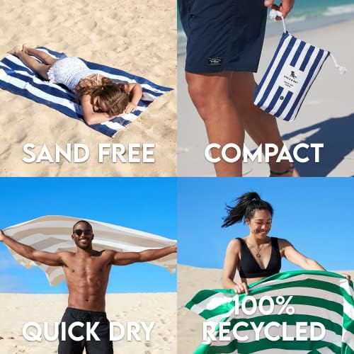 Dock & Bay Beach Pakel ručnika - 2x Cabana Beach ručnik - za putovanje, plivanje, kampiranje, odmor - super upijajući, brzo suho, bez