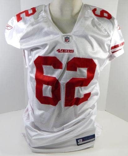 2009. San Francisco 49ers Chilo Rachal 62 Igra rabljena bijelog Jersey 48 DP26431 - Nepotpisana NFL igra korištena dresova