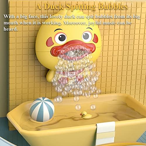 NextAke Bath Bath Toy Maker, električni patki za kade za mjehuriće crtić patka s mjehurićima mjehurića kadica za mjehurić s mjehurićima