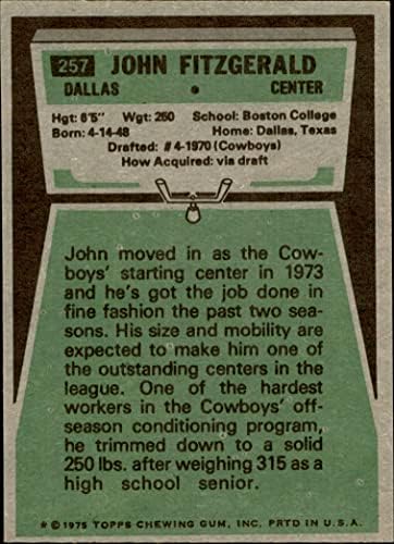 1975. Topps 257 John Fitzgerald Dallas Cowboys NM+ Cowboys Boston College