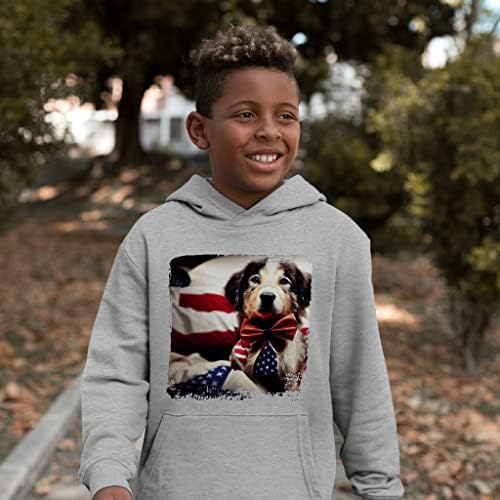 Patriotizam dječja spužva s spužvama, kapuljača američke zastave - kapuljača - slatka pseća kapuljača za djecu