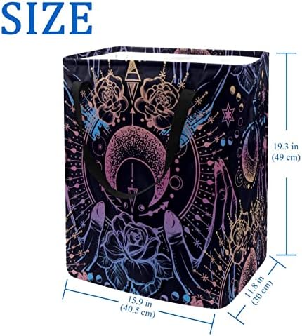 Sklopiva košarica za rublje s printom čarobna astrologija u ruci vodootporne košare za rublje od 60 l košara za pranje odjeće igračke