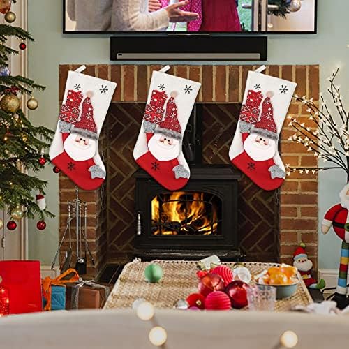 Pokloni za slatkiše čarape Personalizirani kamin čarapa plišani božićni ukrasi za dom i pribor za zabavu za djecu Obiteljski blagdanski