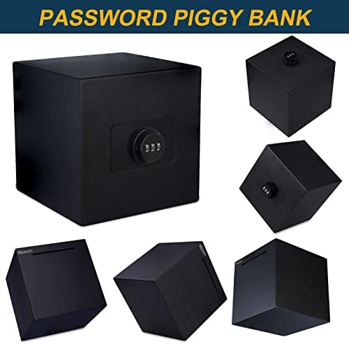 Hicocool Piggy Bank za odrasle | Lozinka Piggy Bank | Odrasli od nehrđajućeg čelika svinjska banka za odrasle | Metalna piggy banka