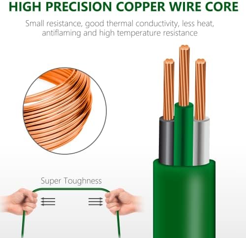 Kasonic Extension kabel 1 do 3 razdjelnik, ukupno 40 ft, maksimalna duljina 28 ft od kraja do kraja, utikači od 3 zupčanika, 16AWG/3C