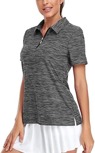 Viracce ženska košulja za golf UPF50+ Zaštita od sunca vrhovi dugi kratki rukav 1/4 Zip up Polo Fast Dry Fit vlaga vlaga Wicking