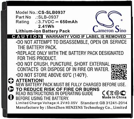 Cameron Sino New 650Mah zamjenska baterija prikladna za Samsung CL5, i8, L730, L830, NV33, NV4, PL10 SLB-0937