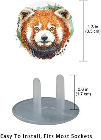 Električna utičnica pokriva 12 pakiranja, plastični utikači pokrivaju zaštitni poklopci utičnice - slatka crvena panda