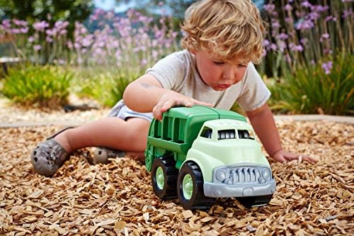 Kamion za recikliranje zelenih igračaka, zeleni FFP - Pretvarajte se igra, motoričke sposobnosti, dječja igračka vozila. Nema BPA,