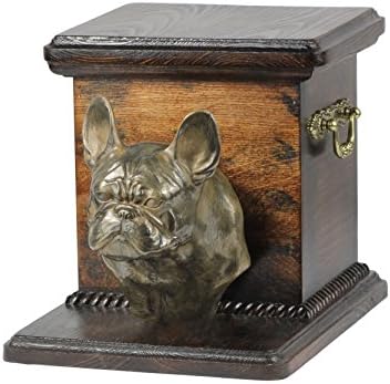 Francuski buldog, memorijal, urna za pseće pepeo, s kipom psa, artdog