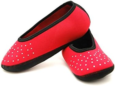Nufoot Sparkle Balet Flats ženske cipele, najbolji sklopivi i fleksibilni stanovi, papuče, putničke papuče i cipele za vježbanje, plesne