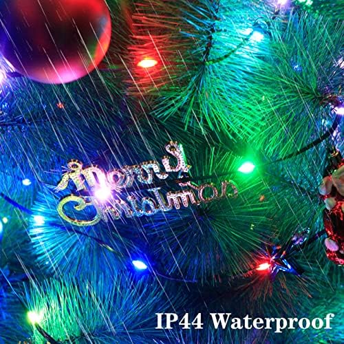 Božićne lampice na otvorenom, 66ft 18 mijenjaju se božićno drvce svjetla, 200 LED svjetlucava svjetla s udaljenim vodootpornim vilinskim