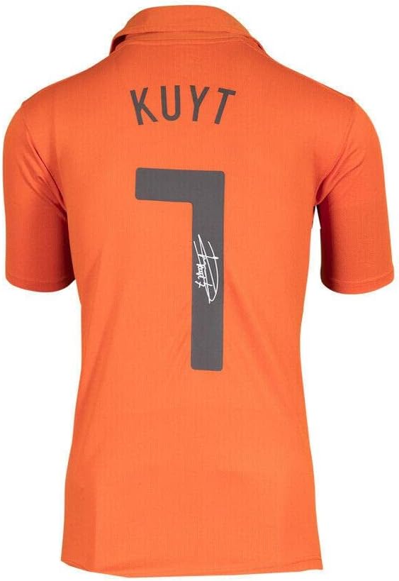 Dirk Kuyt potpisao Nizozemsku košulju - 2006-2008, dom, broj 7 Autogram - Autografirani nogometni dresovi