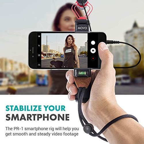 Movo Smartphone Video Rig s stativom, mikrofonom sačmarice, ručicom za hvatanje, naramenom za zglobove kompatibilan s iPhoneom, Androidom