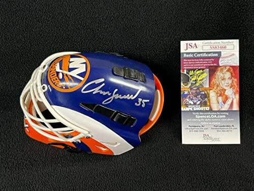 Chris Osgood potpisao je mini golmansku masku Njujorški Islanders iz NHL-a - kacige i maske s autogramima