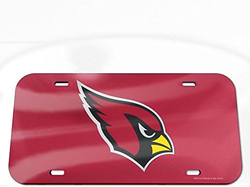 NFL Arizona kardinals kristalno ogledalo logotip registarske tablice, boja tima, jedna veličina